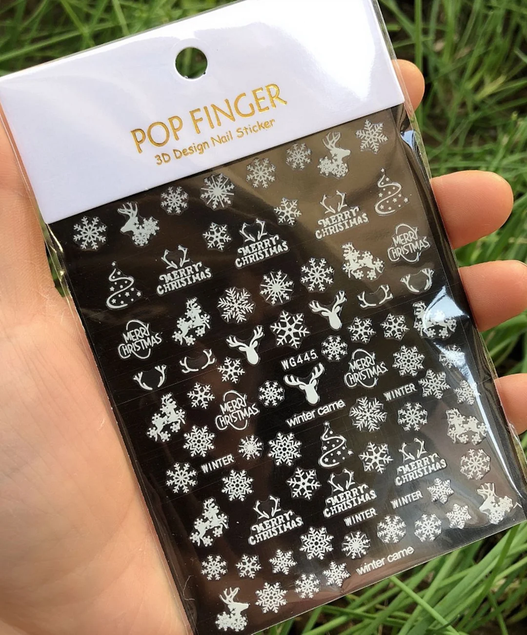 1Pcs Iridescent Silver Laser Snowflakes 3D Nail Stickers Leaves Flowers Summer Self Adhesive Transfer Sliders For Manicures Tips-Nail Inspo