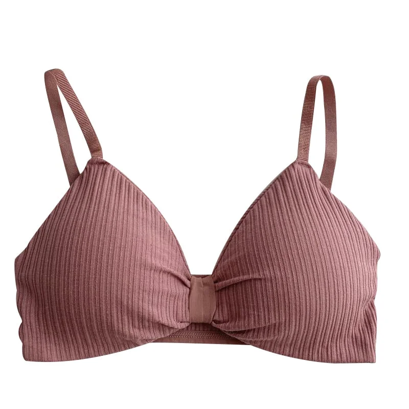 Korean Style Bralette Seamless Deep V Sports Bra Tube Top Sexy Women Underwear Crop Top Bra Push Up Bra For Female Triangle Cup