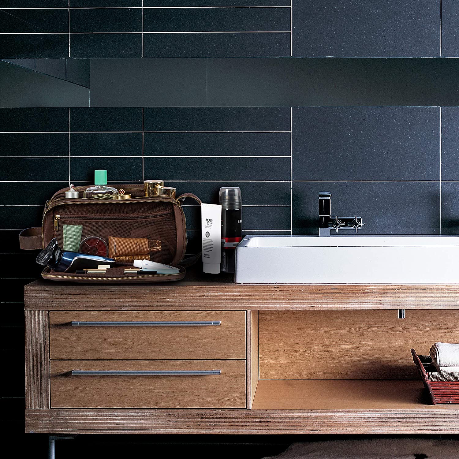 Toiletry Bag for Men or Women - Dopp Kit For Travel.