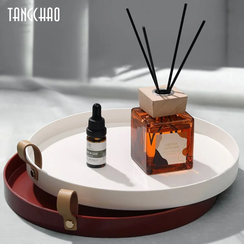 Nordic Desktop Storage Tray Solid Color Simple Jewelry Storage Tray Living Room Kitchen Table Portable Organizer Home Decor