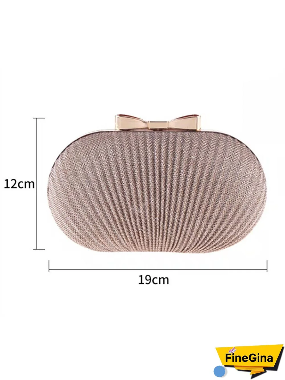 Pleated Butterfly Goose Egg Dinner Bag Oval Clutch Party Party Dress Chain Bag