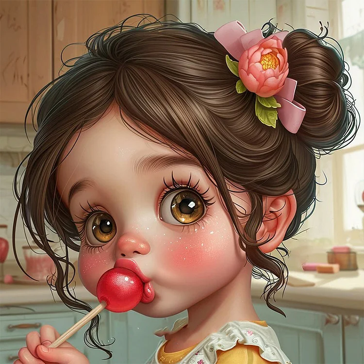 Candy Girl 30*30CM (Canvas) Full Round Drill Diamond Painting gbfke