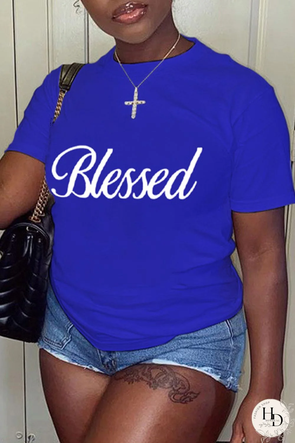 Red Casual Print Basic O Neck T-Shirts