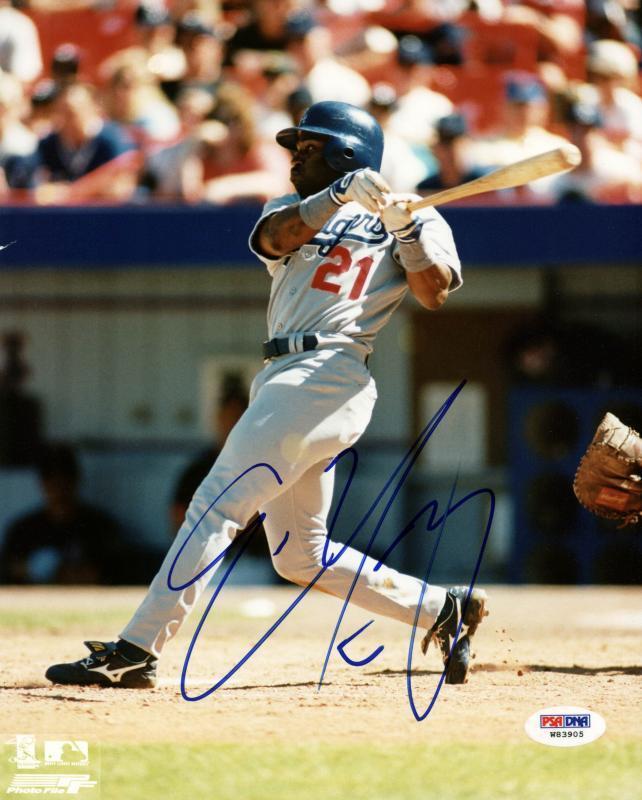 Dodgers Eric Young Signed Authentic 8X10 Photo Poster painting Autographed PSA/DNA #W83905