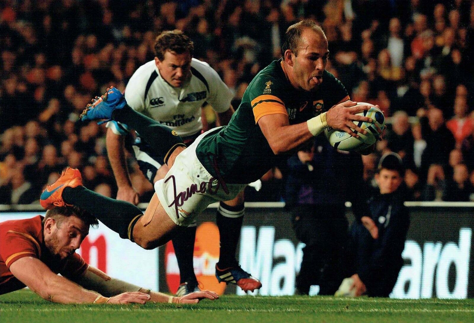 Fourie Du PREEZ Signed Autograph 12x8 Photo Poster painting 3 AFTAL COA South African RUGBY