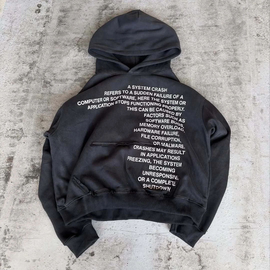 Athvotar Athvotar Loose Hoodie Straight Trousers Street Fashion Ins Trendy H-Hop Set