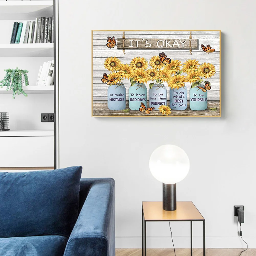 11ct Counted Cross Stitch - Sunflower Vase(50*60cm)