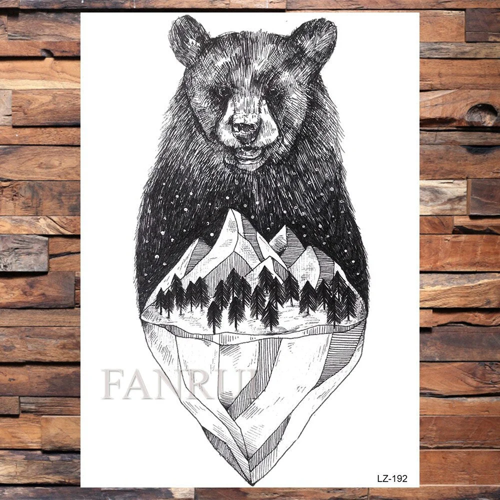 Mighty Lion King Of Beasts Tattoos Temporary Men Women Body Art Fake Tatoo Realistic Tribal Tiger Tattoo Sticker Arm Leg Makeup