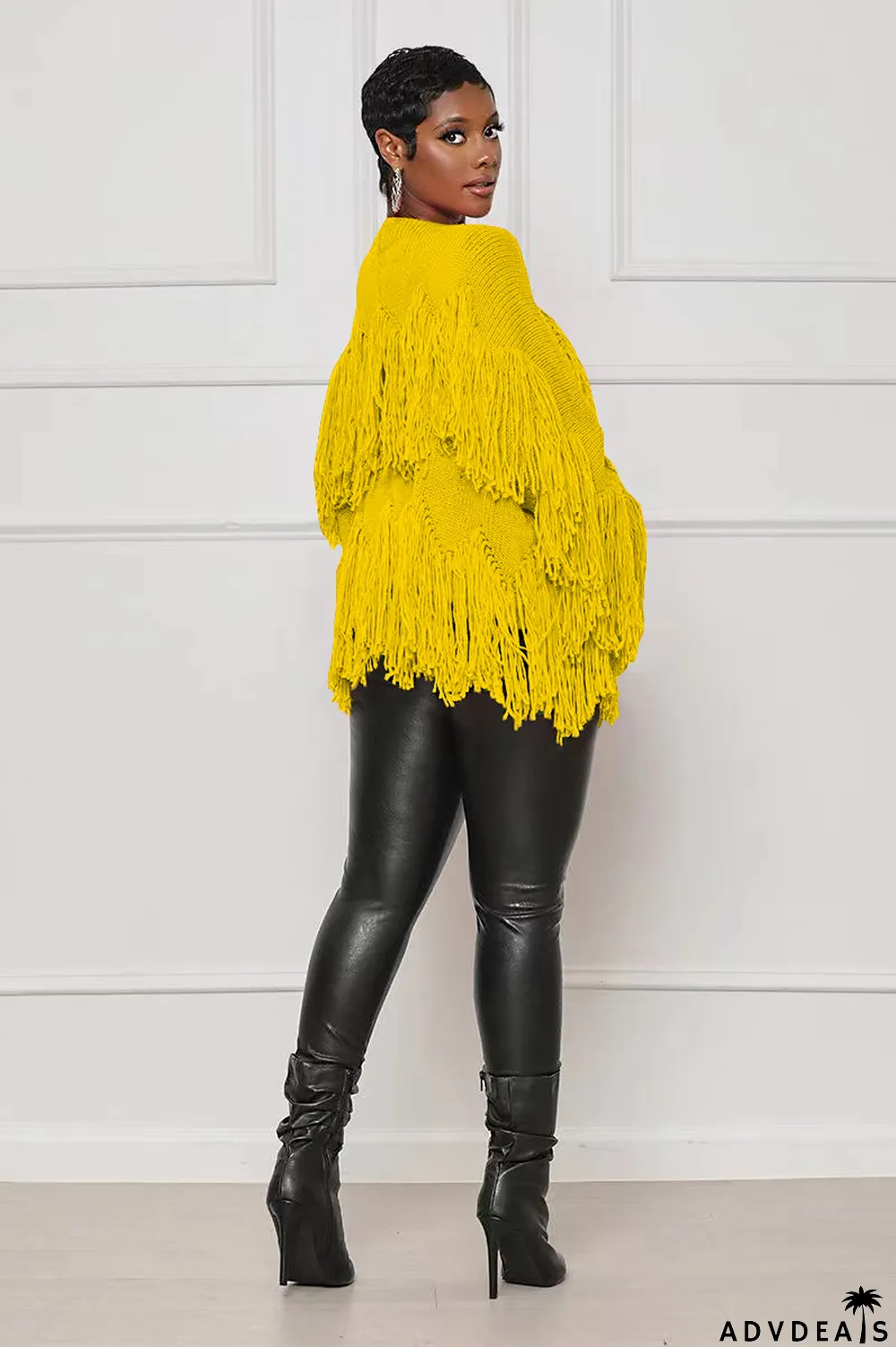 Solid Knits Tassel Cardigan Coat