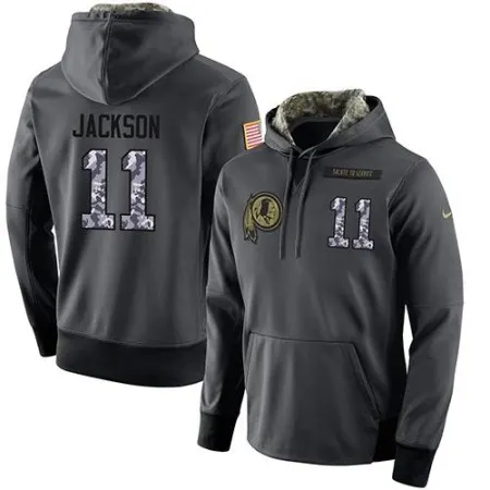NFL Men's  Washington Redskins #11 DeSean Jackson Stitched Black Anthracite Salute to Service Player Performance Hoodie