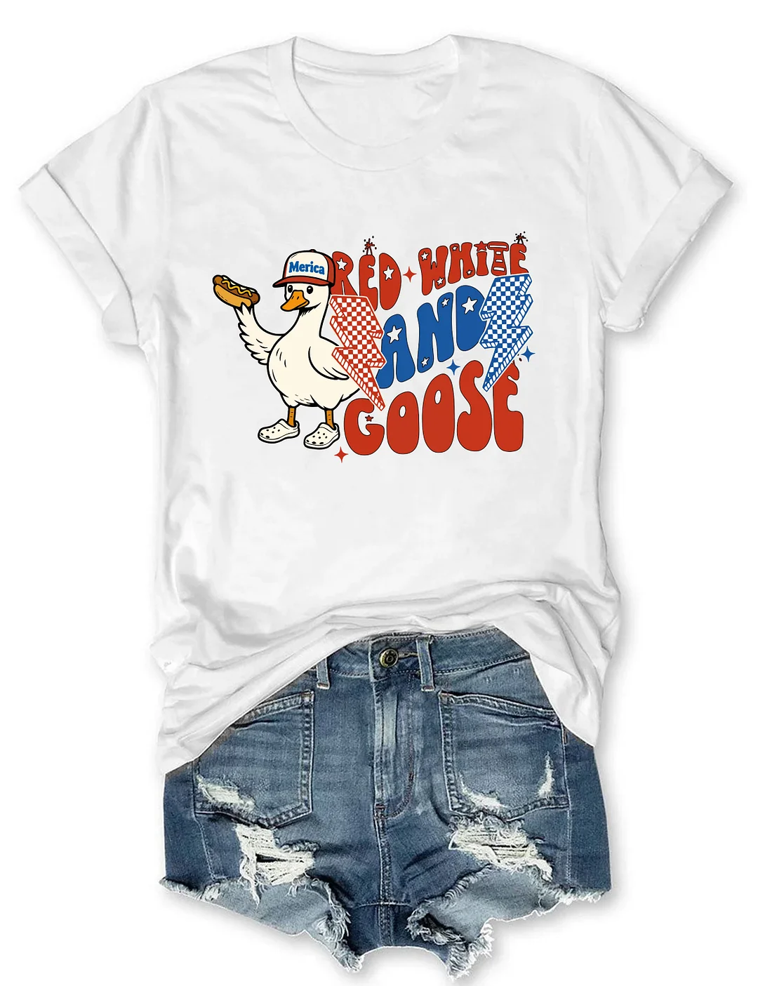 Red White And Goose T-shirt