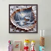 Snow Maple Leaf Silhouette-11CT Stamped Cross Stitch 40*40cm
