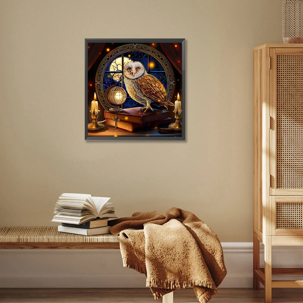 Diamond Painting - Full Round Drill - Owl(Canvas|30*30cm)