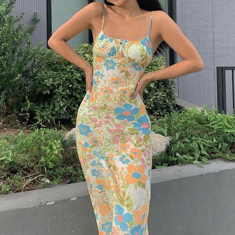 Llyge Casual Flowers Long Dress llyge