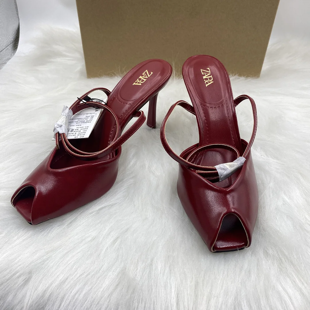 Breakj Breakj Home 2025 Summer New Fish Mouth Sandals With Coarse Heel Toe Sandals Shoes