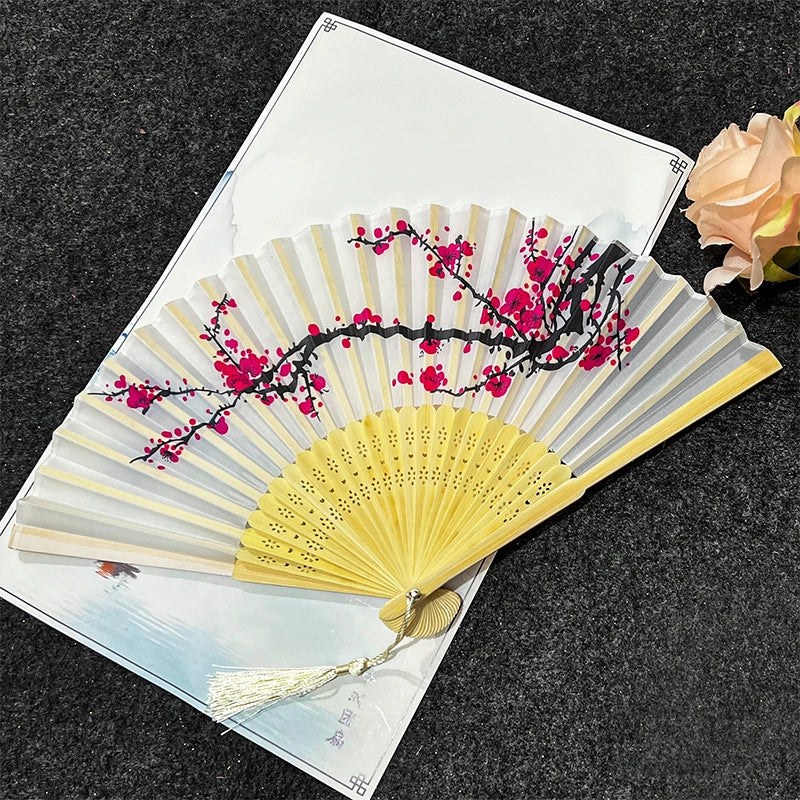Antique Fan Folding Fan Men’s And Women’s Classical Dancing Fan Ancient Costume Performance Photography Hanfu Props Chinese Style Handmade Folding Fan