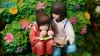 Small Decoration Series 005 Eating Rice Ball Chihiro Ogino & Haku - Spirited Away Resin Statue - OPM-Studio