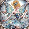 Blue Butterfly Pearl Fairy Special Shaped 5D DIY Partial Drill Diamond Painting Kits for Adults Beginners Home Decor Diamonds Dots Gem Art Kits Diamond Dots Paintings 11.81 X11.81inch