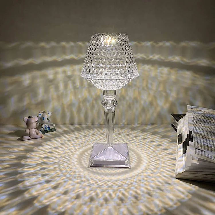 LED Polka Dot Cordless Crystal Table Lamp