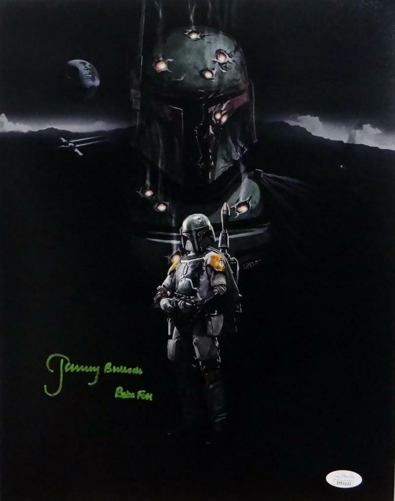 Jeremy Bulloch Autographed Boba Fett Double Image Black 11x14 Photo Poster painting- JSA W Auth