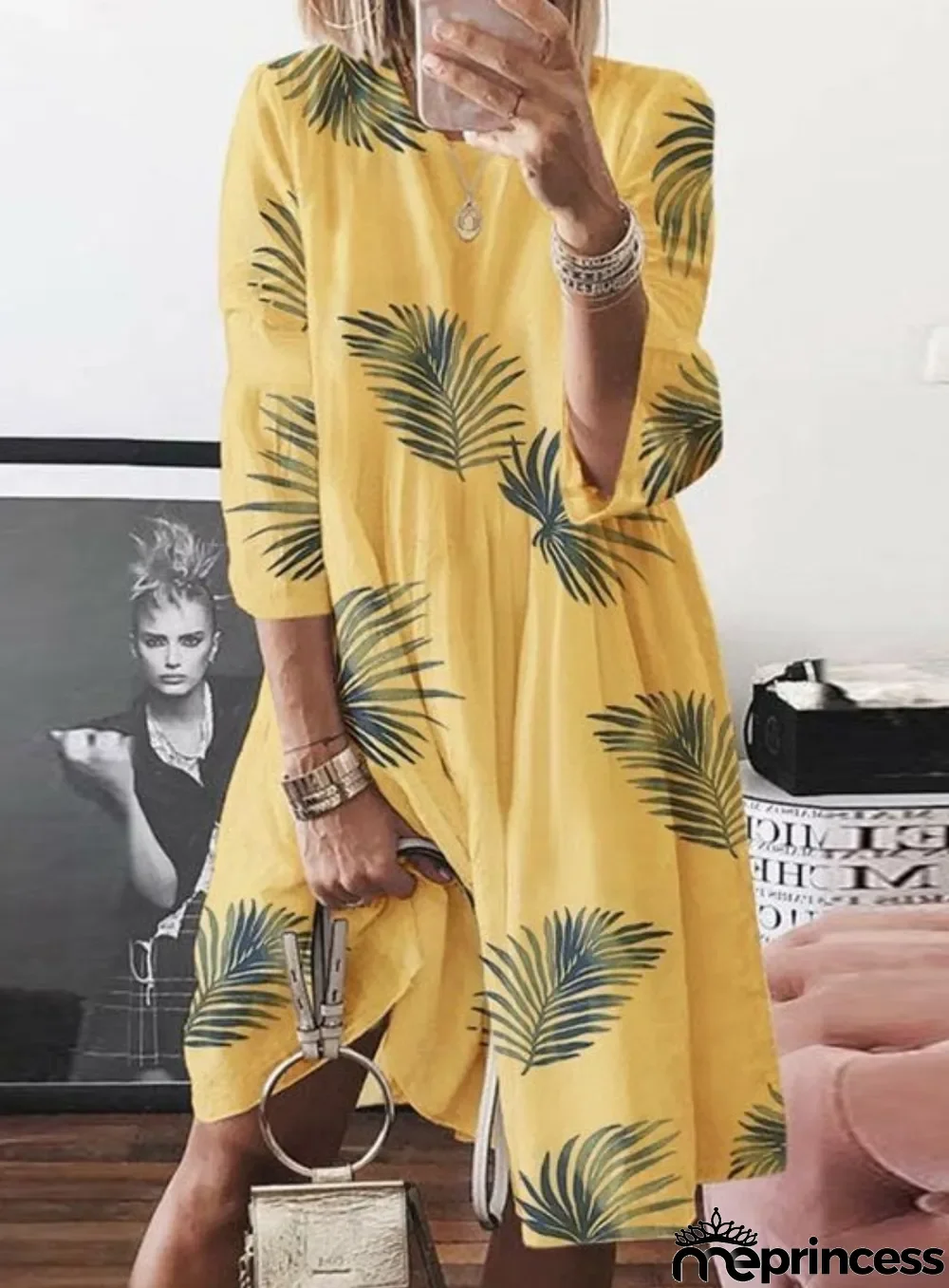 Summer Print A-Line Lounge Dress
