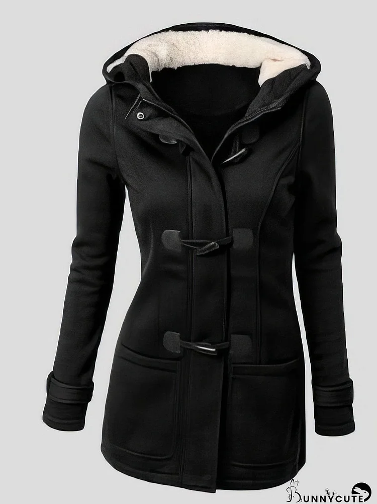 Hooded Fleece-Lined Coat