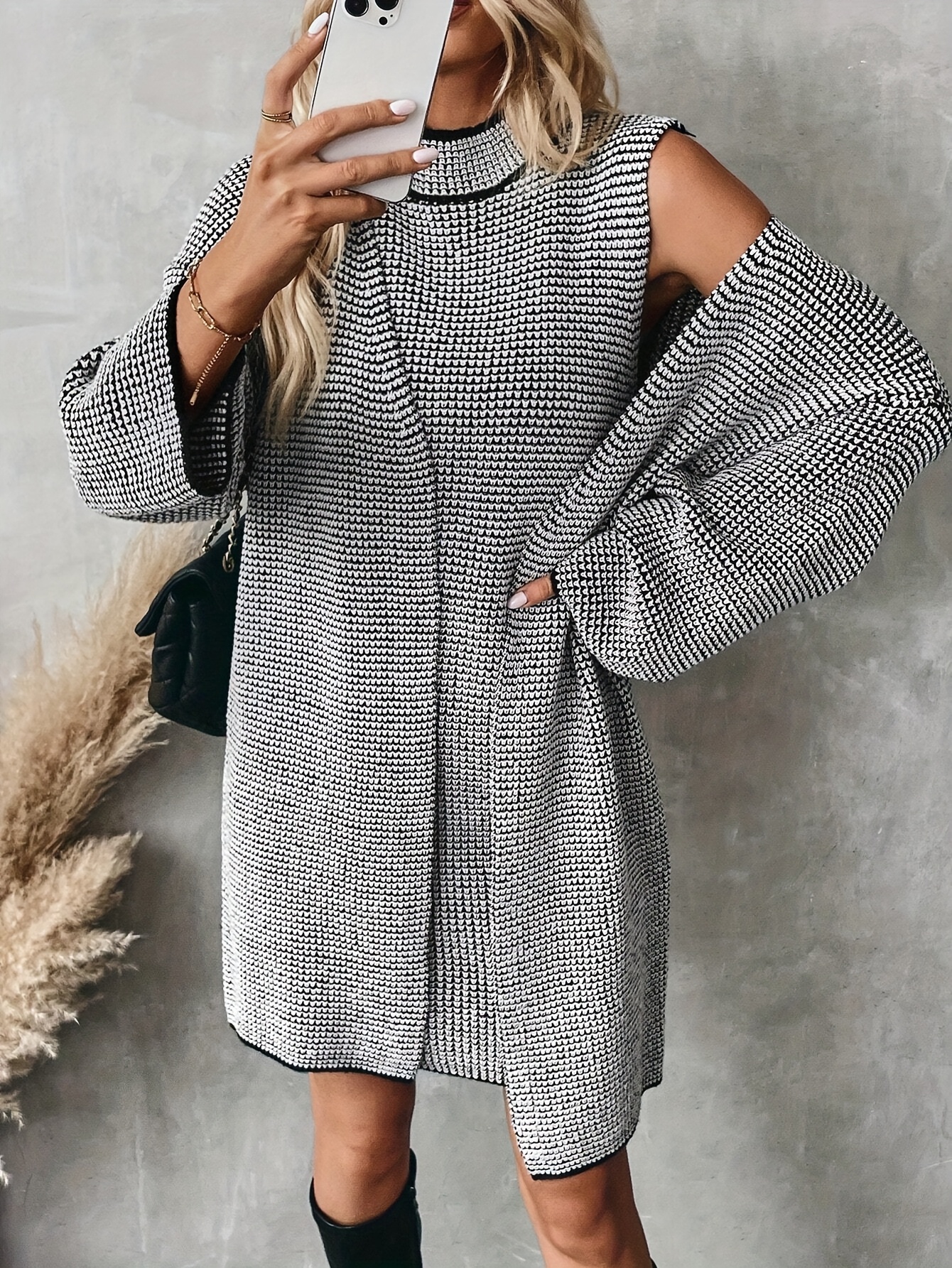 Elegant Two-Piece Set for Women - Sleeveless Dress & Pashmina Shawl, High-Neck Design with Button Detail, Polyester Blend, Perfect for Casual or Formal Occasions, Versatile Clothing | Chic Two-Piece Set | Texture, Cute Dresses