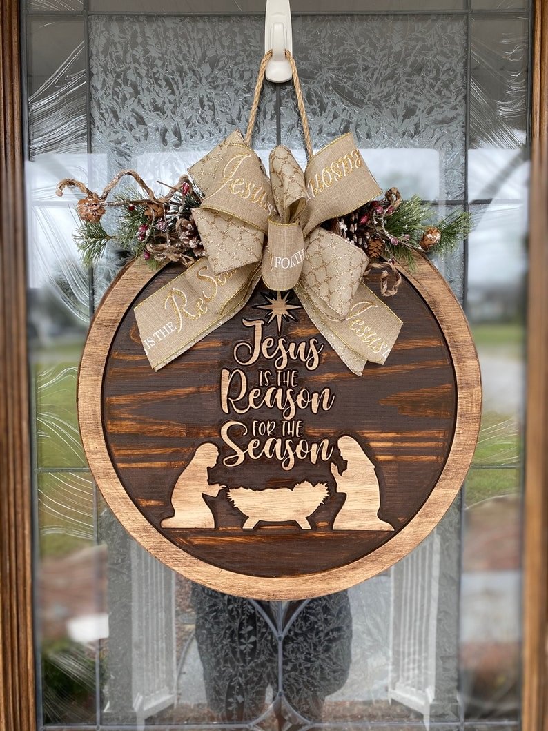 [🌲Christmas Special Price]  Christmas Sign, Jesus is the reason for the season🔥