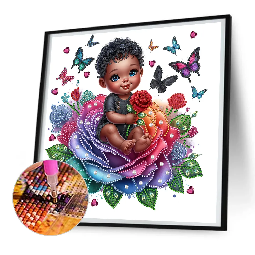 Diamond Painting - Partial Special Shaped Drill - Rose Child(Canvas|30*30cm)