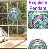 Diamond Painting Single-Sided Acrylic Born to Fish Pendant for Home Wall Door and Window Decoration