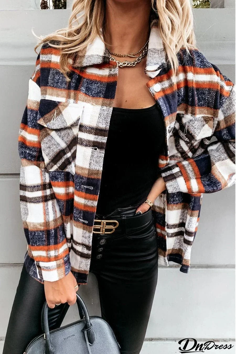 Women's Plaid Jacket Coat