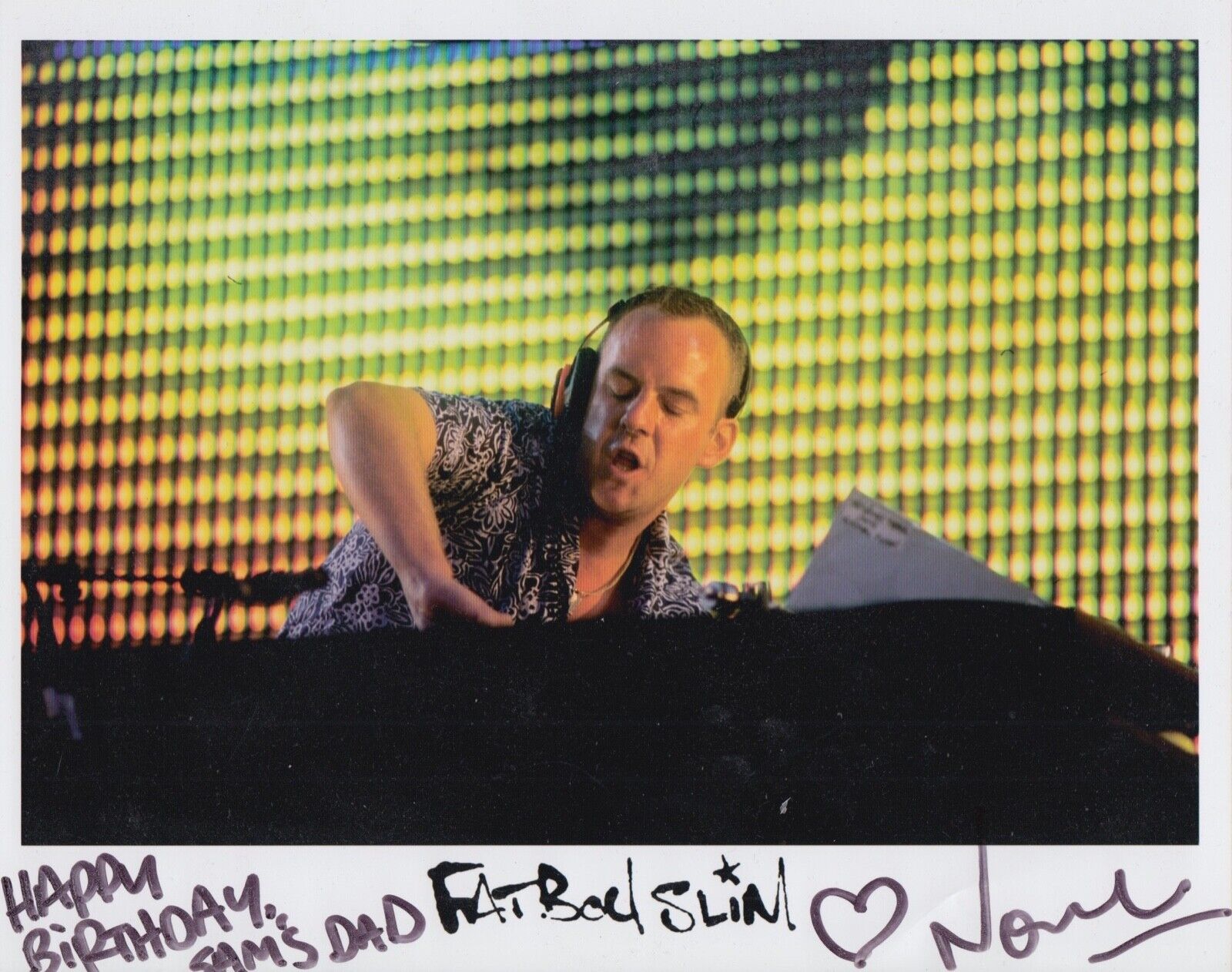 Fatboy Slim Hand Signed 10x8 Photo Poster painting Music Autograph Norman Cook