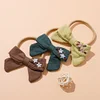 Cute Embroidery Flower Bowknot Hair Head Bands for Babies