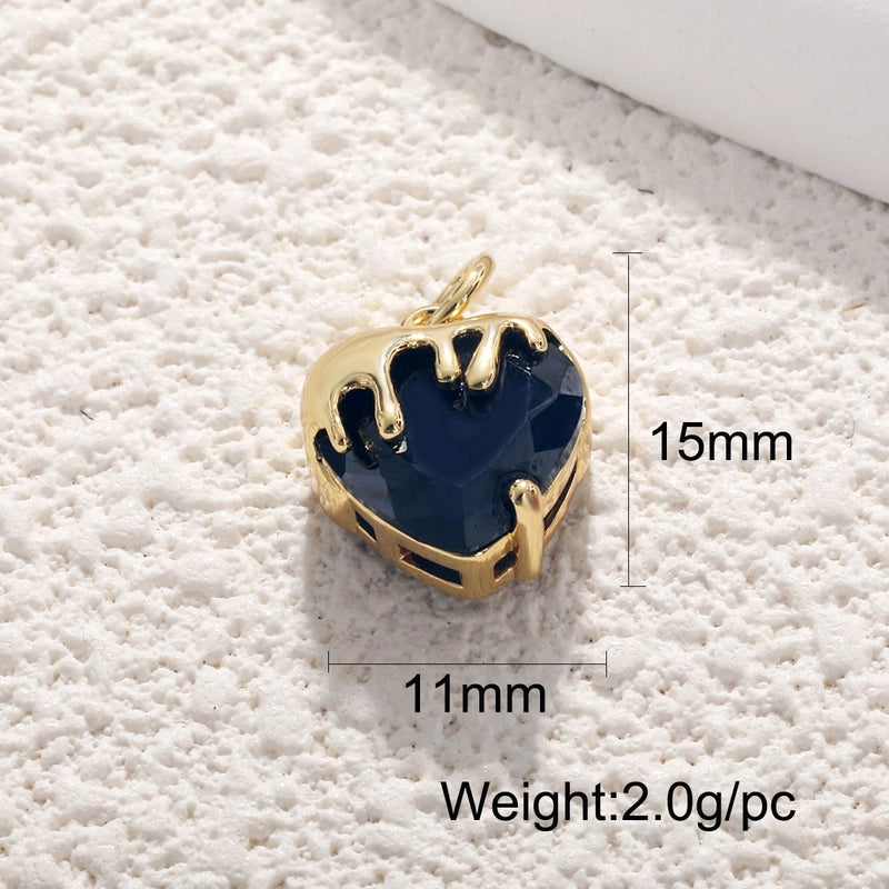 1 Piece Copper Geometric Heart Shape Pendant