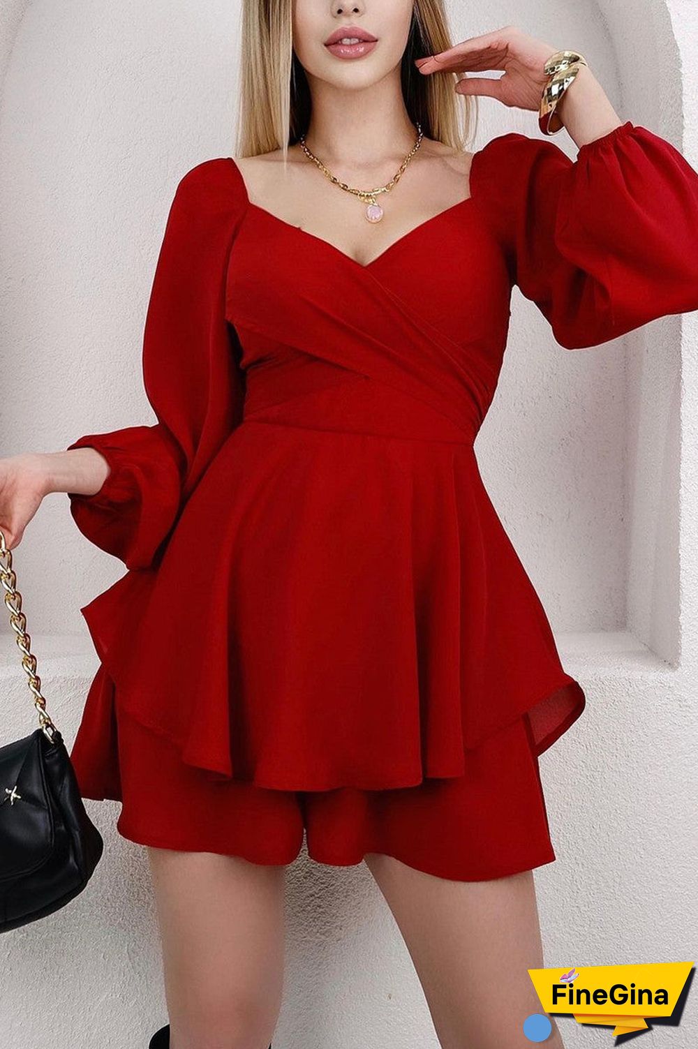 Fashion Solid Square Collar Dresses