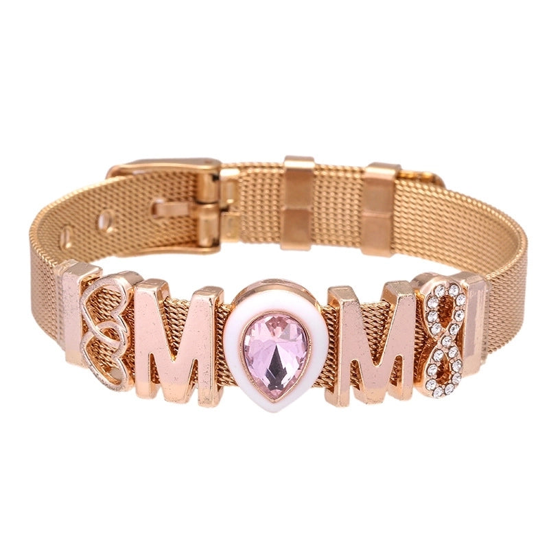 Cute Minimalist Heart Shape Titanium Steel Bracelets In Bulk