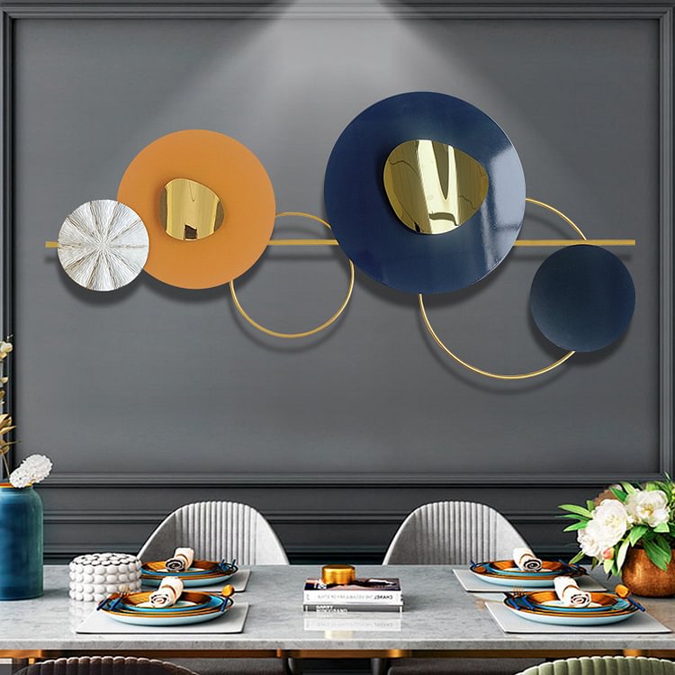Homemys Modern Simple Light Luxury 3D Metal Home Wall Decor Art