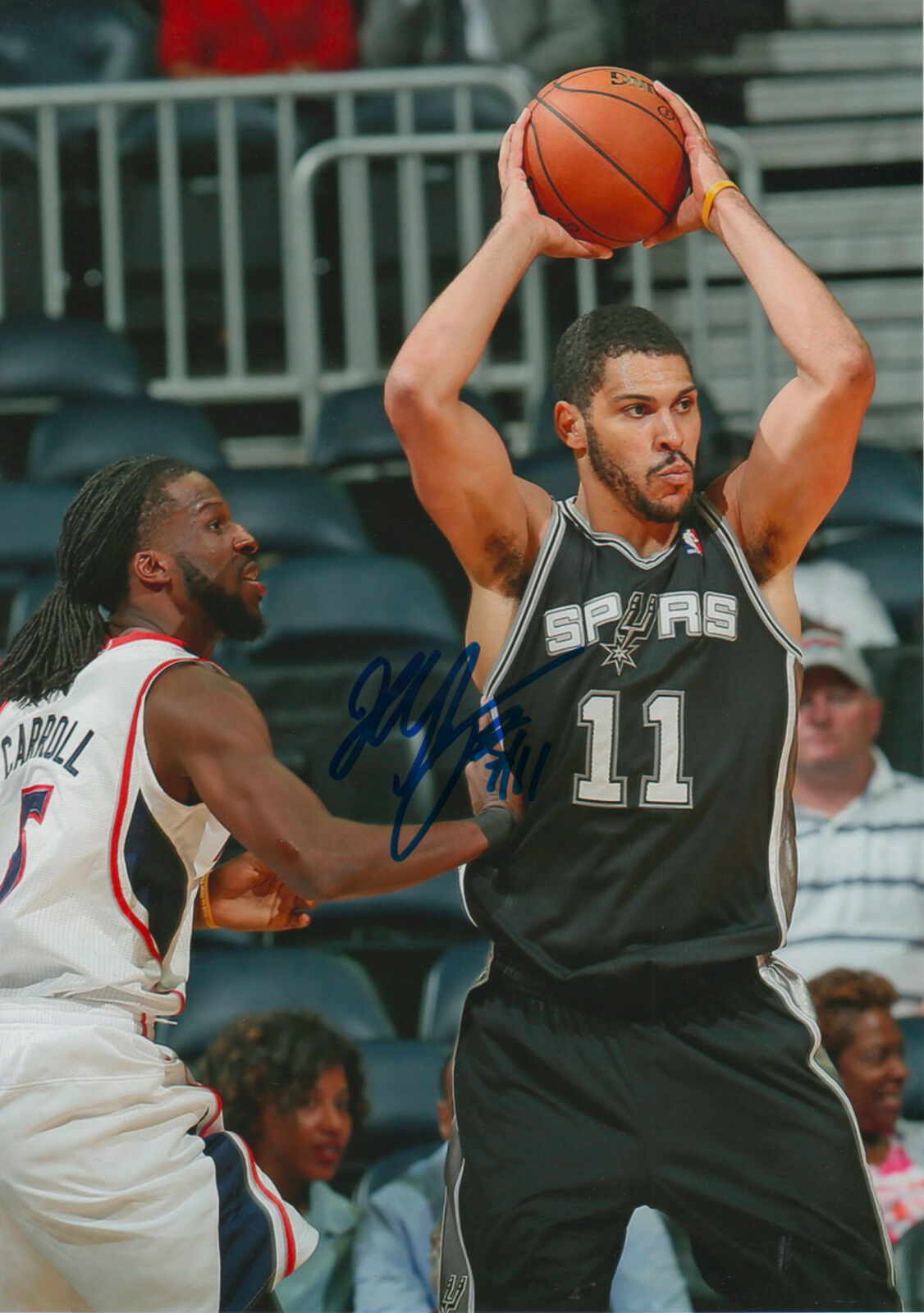 Jeff Ayres Spurs NBA signed 8x12 inch Photo Poster painting autograph