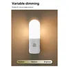 Rechargeable Motion Sensor Night Light Soft Glow Eye-Friendly Versatile Placement Minimalist Wood Battery Operated Shower Lamp for Wardrobe Hallway Closet Stairs