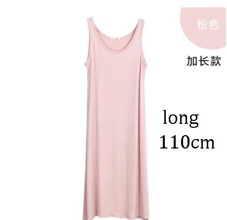 2020 Women's fashion Modal Dress Spaghetti Vest 82 to 110cm Long Under dress Spring and summer Ladies Casual Dresses