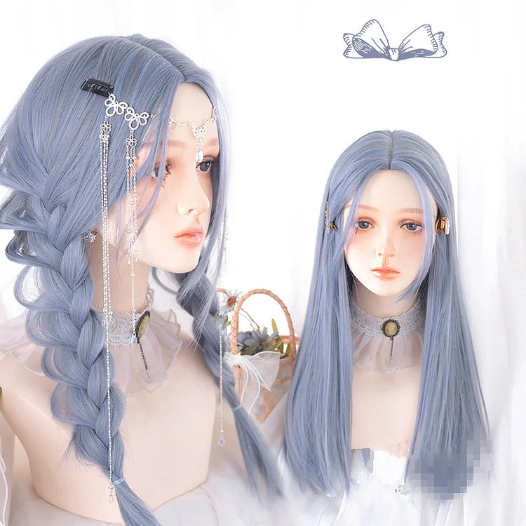Lolita Gog Gray Blue Wig BE1037