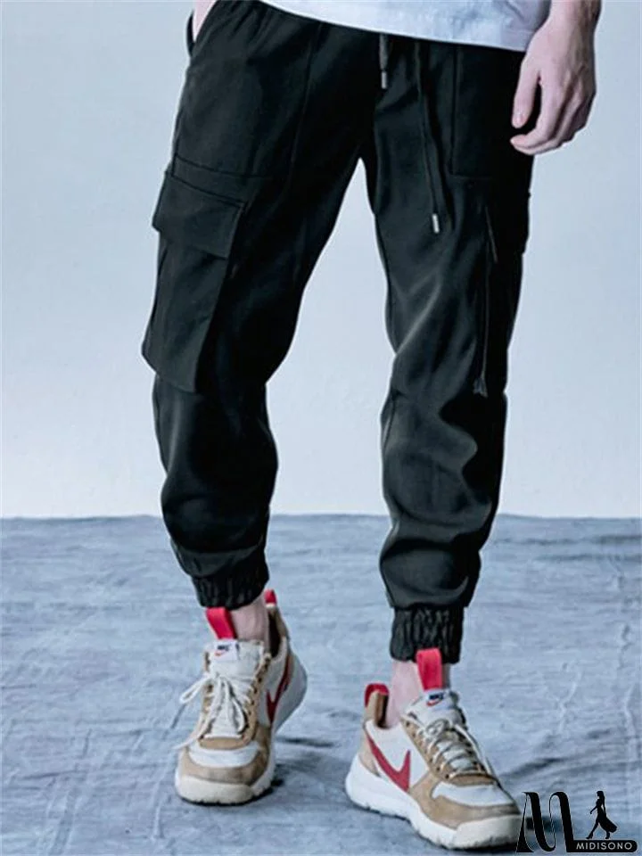 New Casual Loose Elastic Multiple Pocket Military Outdoor Pants