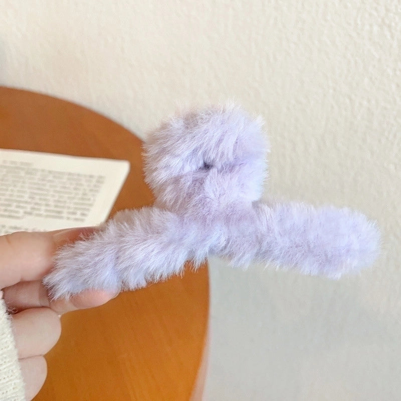 Minimalist Solid Color Arylic Hair Claws 1 Piece