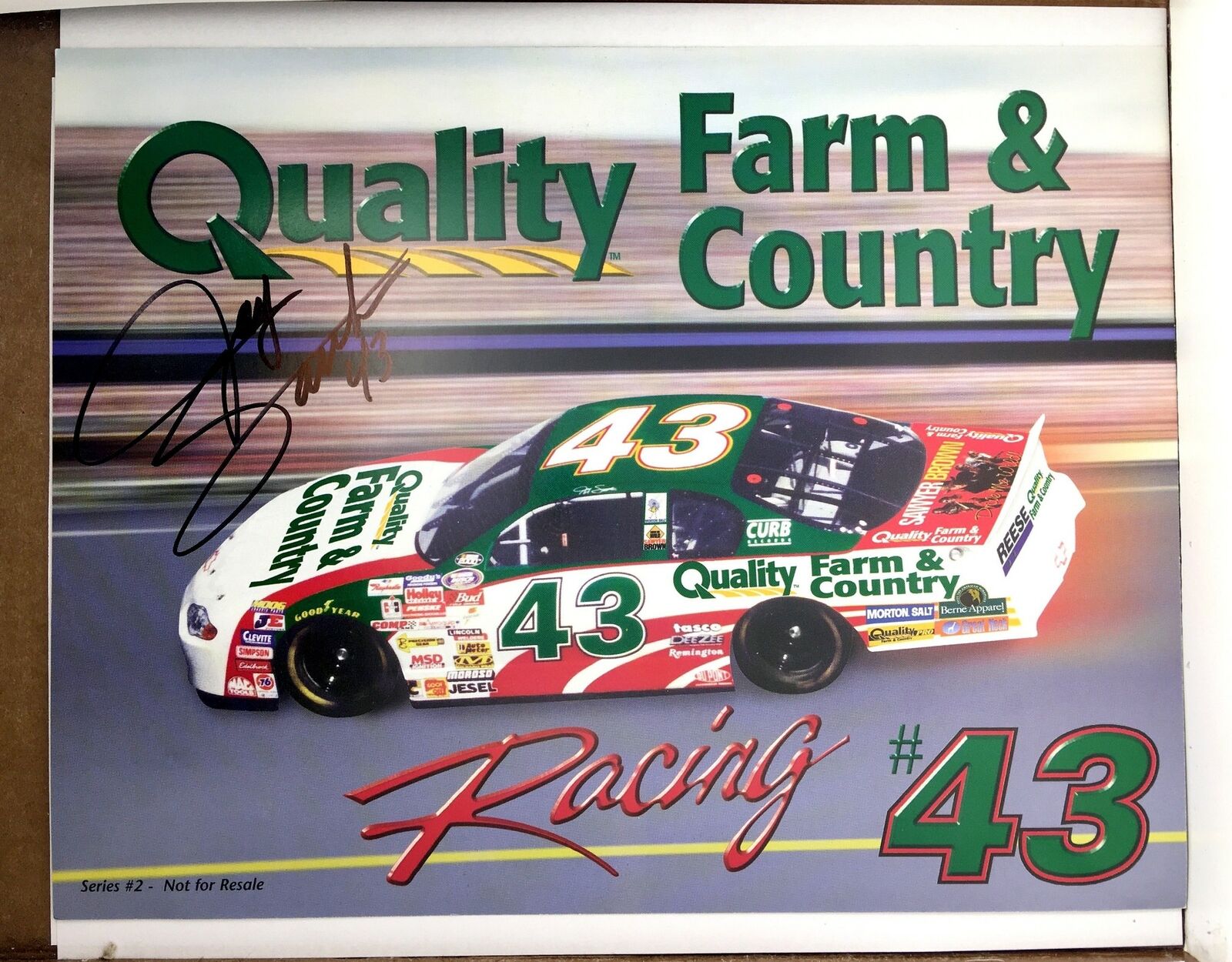 Jay Sauter Signed 8.5x11 Photo Poster painting Promo Hero Card Postcard NASCAR  SHIP Auto AU