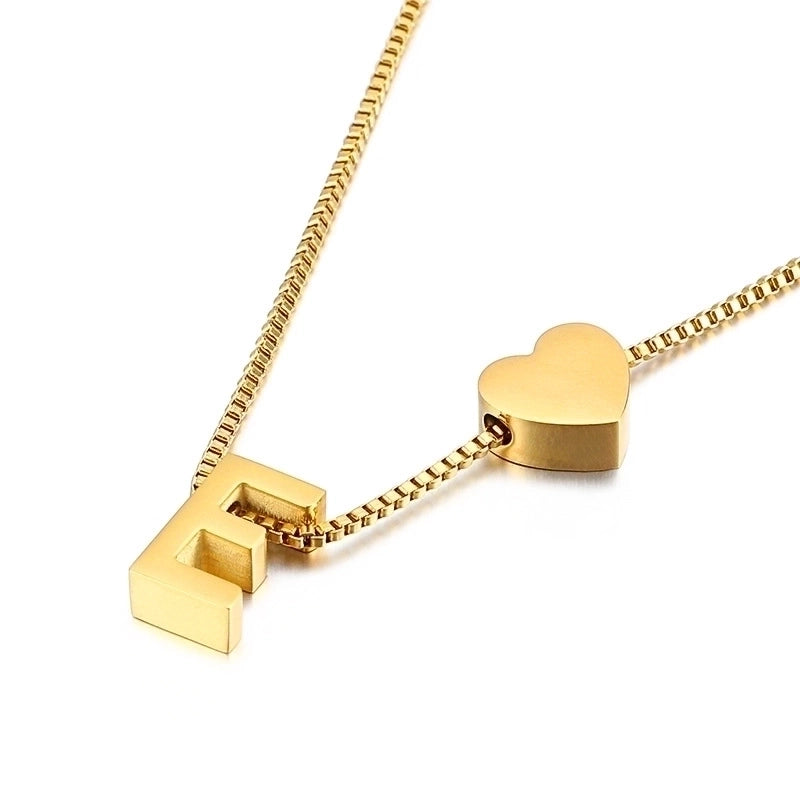 Titanium Steel 18K Gold Plated Korean Style Plating Letter Necklace