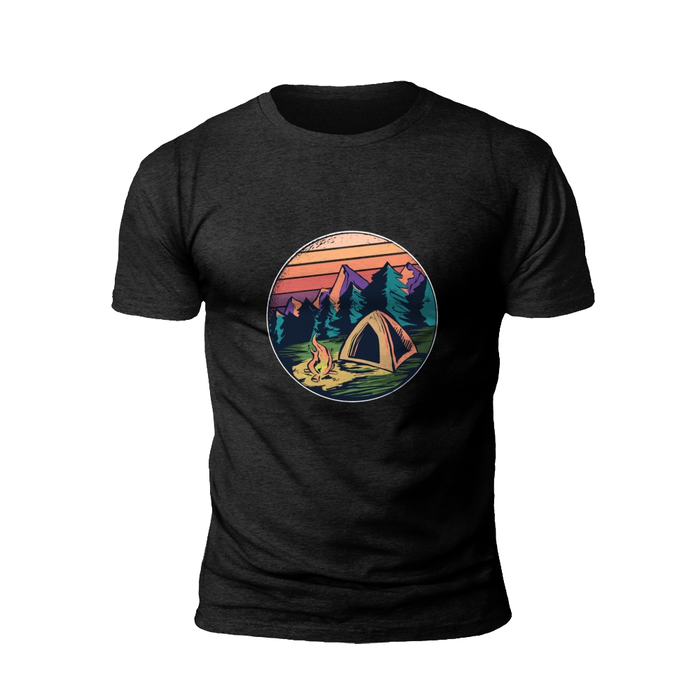 Campfire Sunset: Nature's Retreat T-Shirt