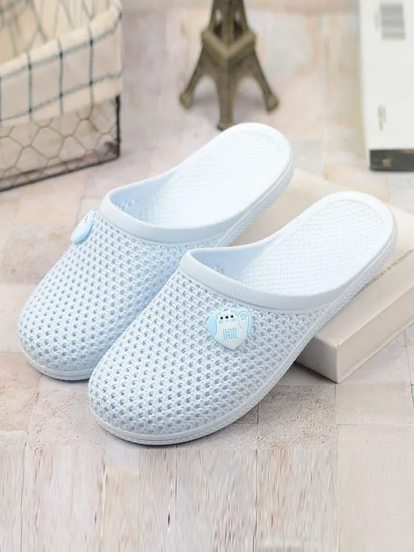 Hollow Round-Toe Mules&Slides Slippers