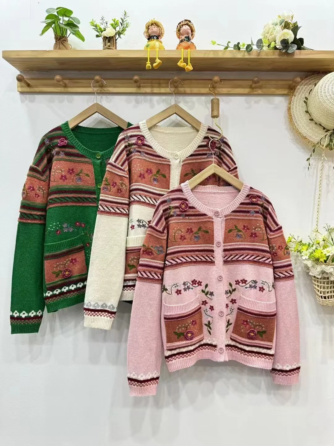 Chicfifth Sweater Women Winter Long Sleeve High Quality Autumn Vintage Top Knitted Cardigan