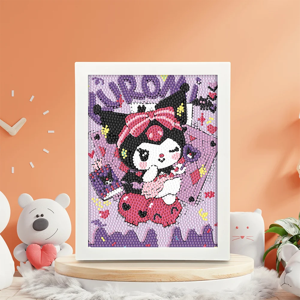 Diamond Painting - Full Round Drill - Kuromi(Canvas|15*20cm)【with Plastic Frame】