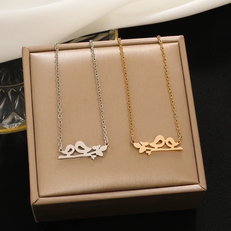 Fashion Bird Stainless Steel None Gold Plated Necklace